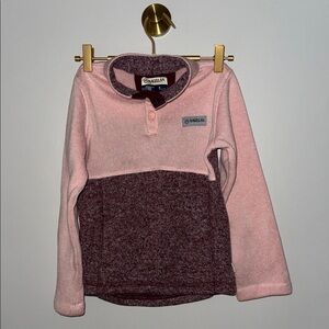 Magellan Outdoors Girls Pink and Maroon Two-Tone Knit Pullover Sweater